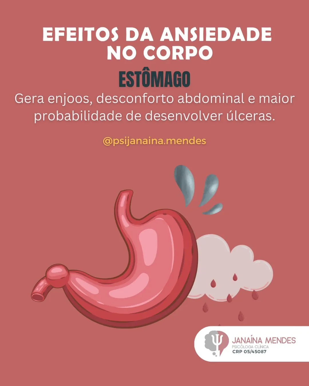 Slide 7 de 8: Efeitos da ansiedade no corpo